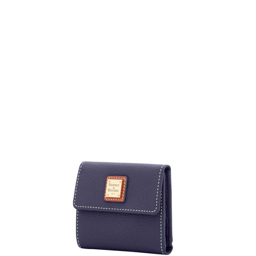 Dooney & Bourke Pebble Grain Small Flap Wallet - Midnight Blue - Picture 2 of 4